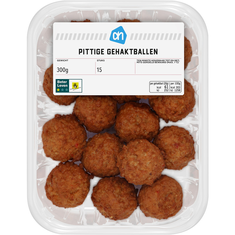 Een afbeelding van AH Pittige balletjes