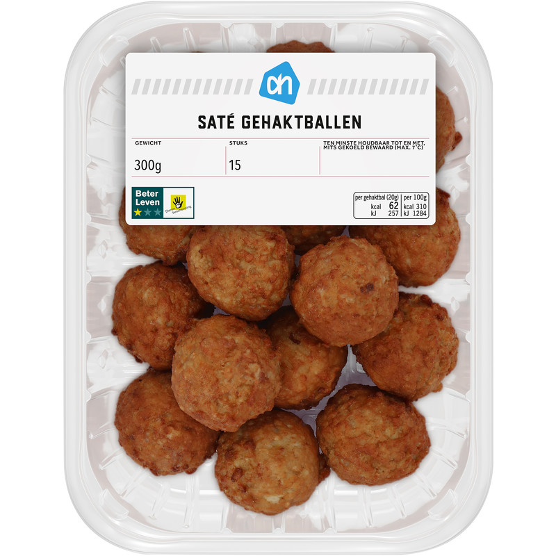 Een afbeelding van AH Sate gehaktballen