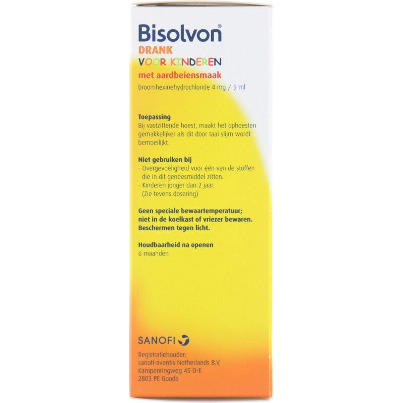 Een afbeelding van Bisolvon Drank voor kids aardbeiensmaak