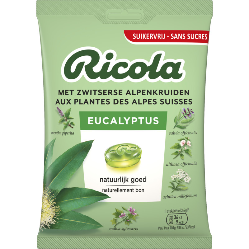Een afbeelding van Ricola Eucalyptus pastilles suikervrij