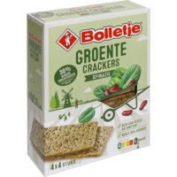 Een afbeelding van Bolletje 50% groente crackers spinazie