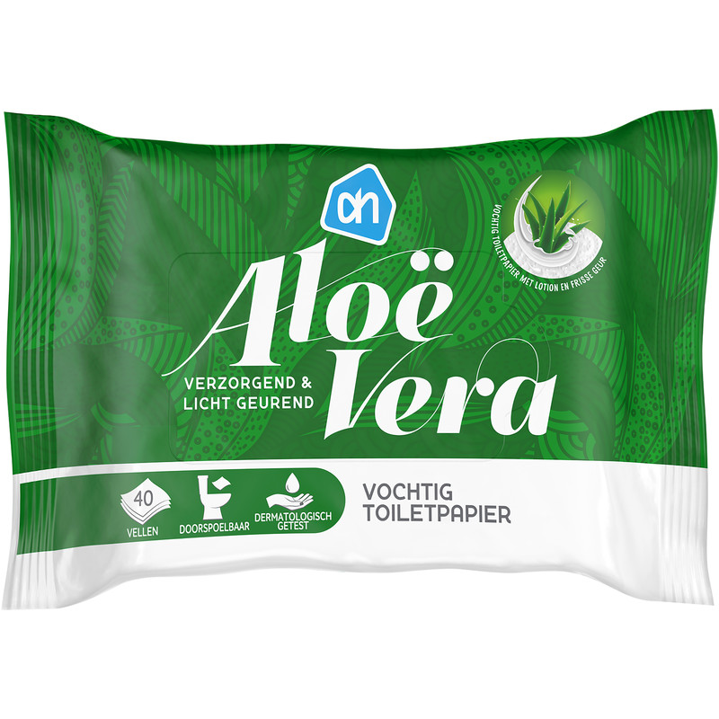 Een afbeelding van AH Vochtig toiletpapier alo vera