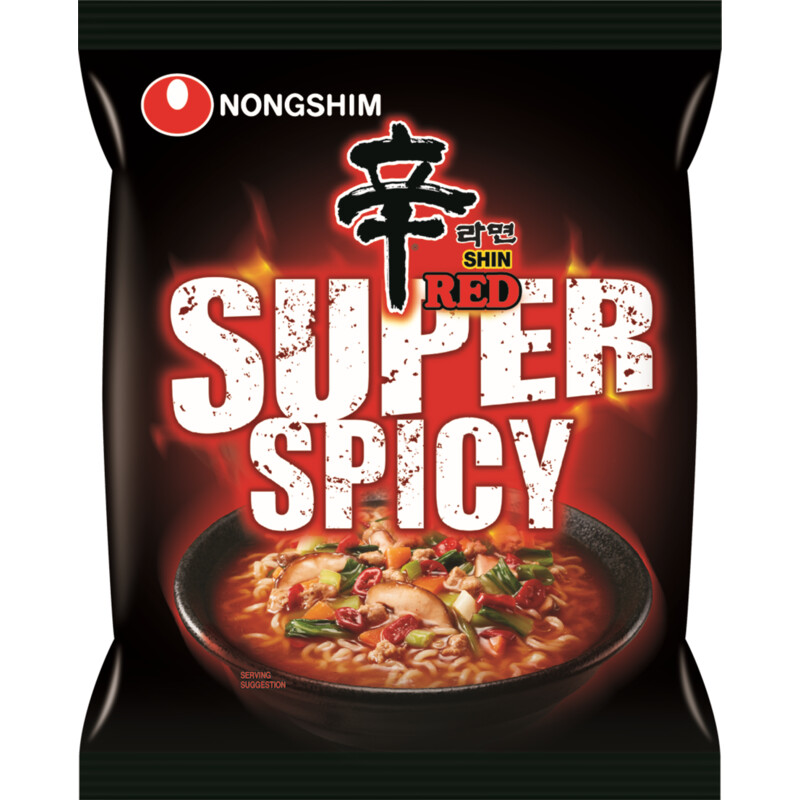 Een afbeelding van Nongshim Shin red super spicy noodles