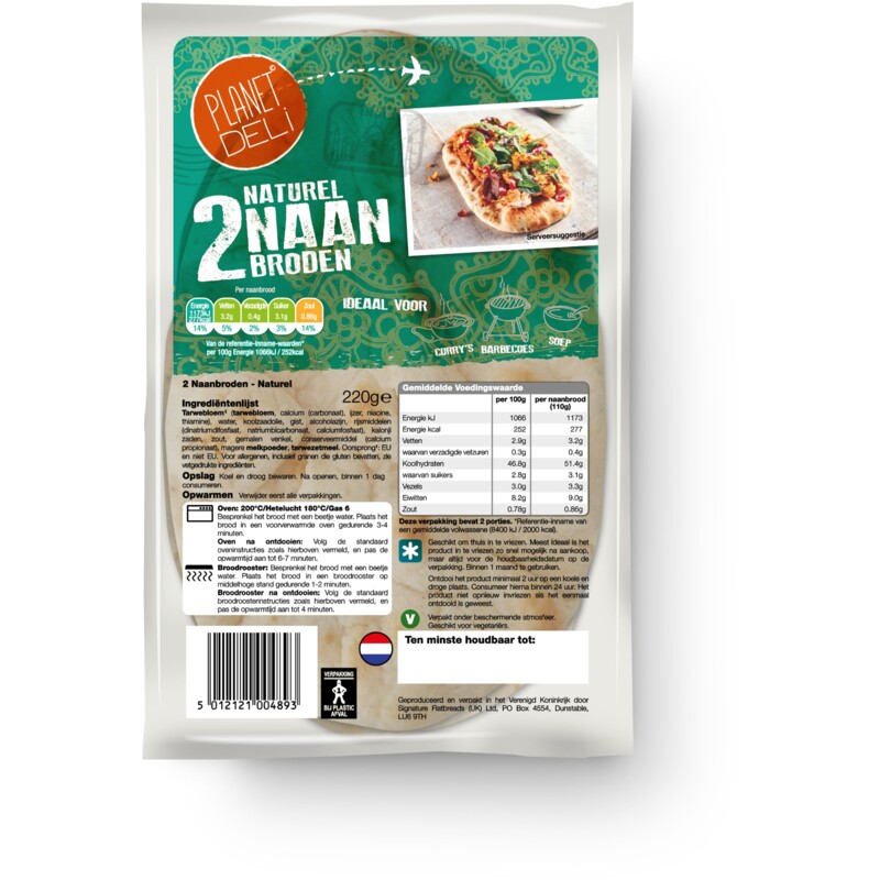 Een afbeelding van Planet Deli Naturel naan broden