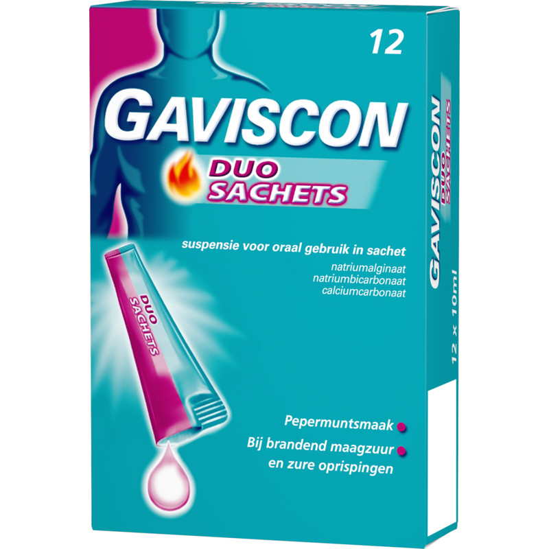 Een afbeelding van Gaviscon Duo sachet maagzuurremmers