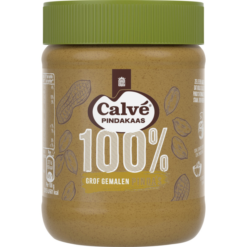 Een afbeelding van Calvé 100% Grof gemalen pinda's pindakaas