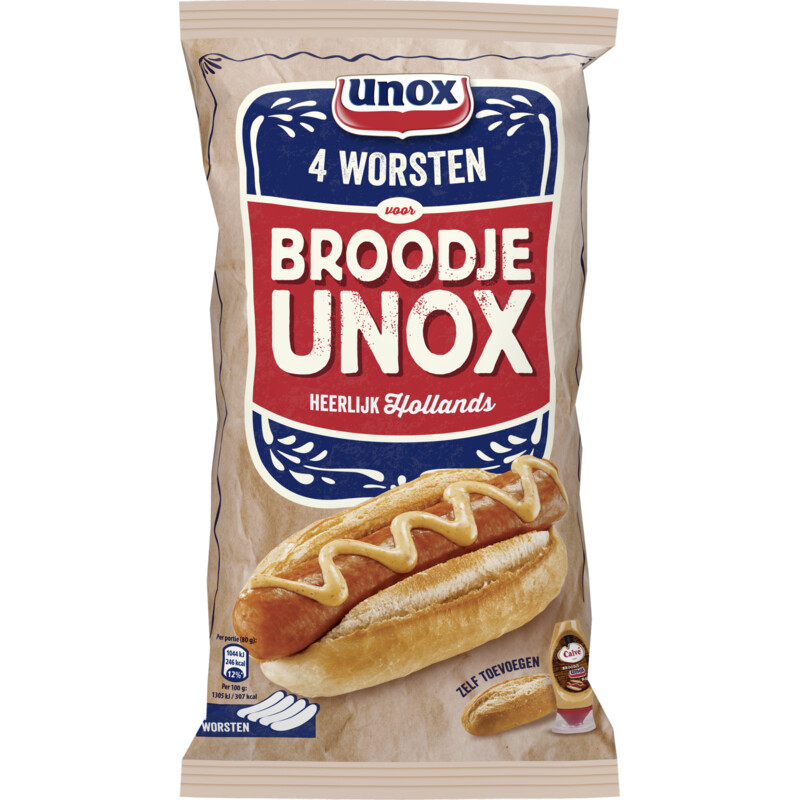 Een afbeelding van Unox Br Unox Rookworst 10x4x80 gr NL