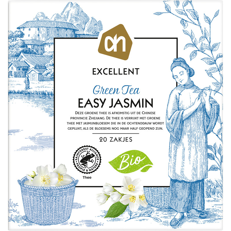 Een afbeelding van AH Excellent Green tea easy jasmin