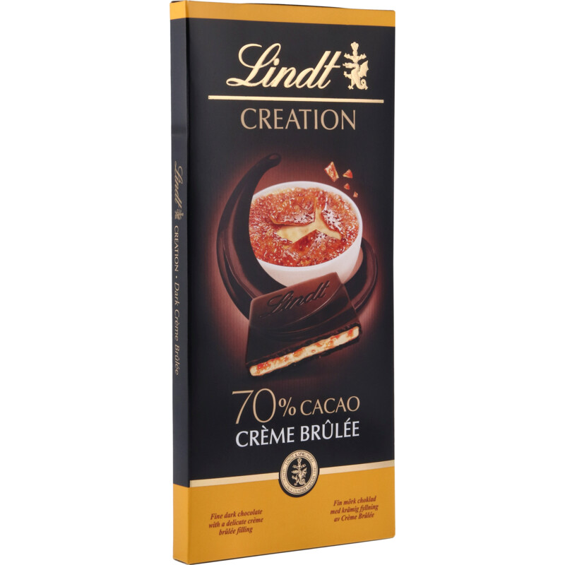 Een afbeelding van Lindt Creation crème brûlée pure chocolade