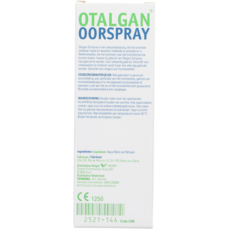 Een afbeelding van Otalgan Oorspray hygiëne
