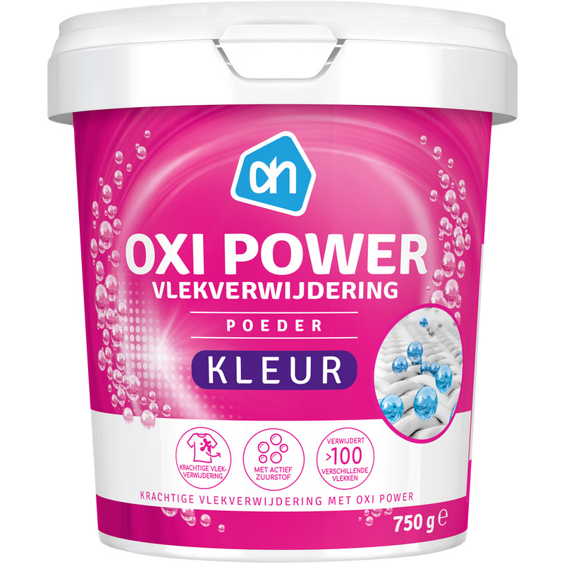 Een afbeelding van AH Oxi power vlekverwijdering poeder kleur
