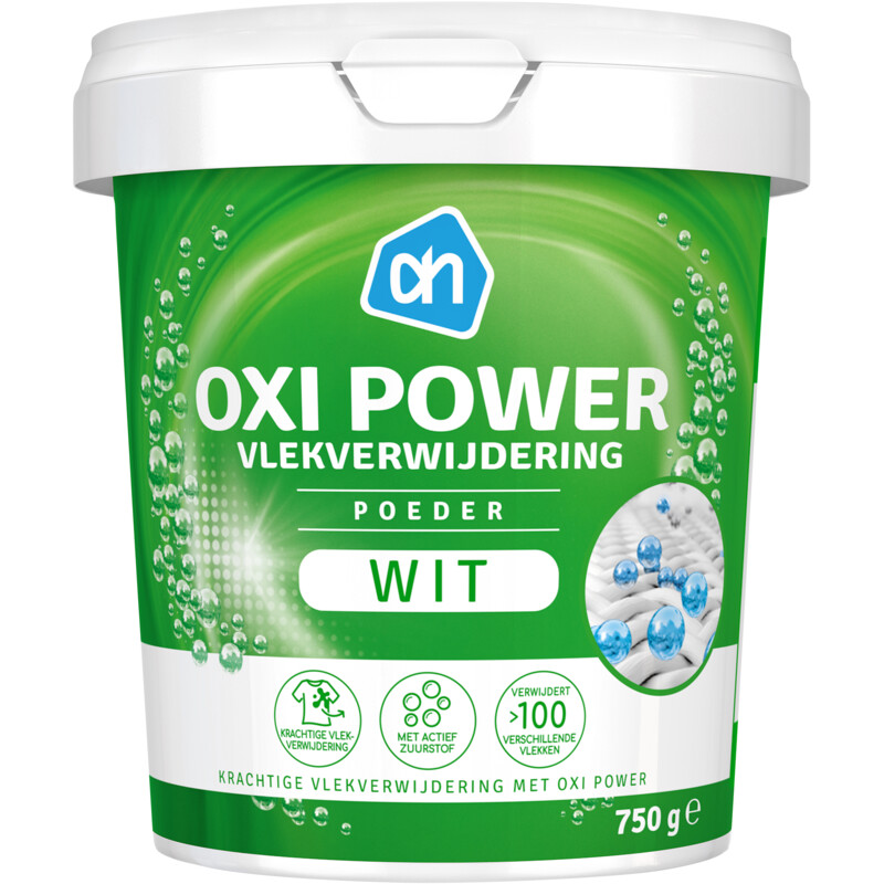 Een afbeelding van AH Oxi power poeder vlekverwijdering wit