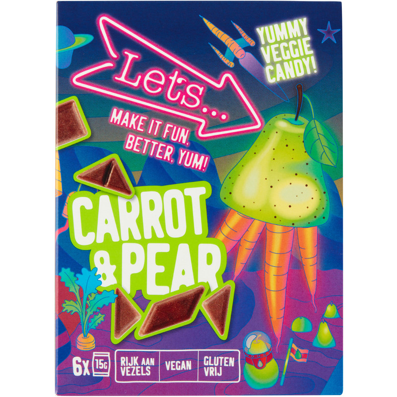 Een afbeelding van Let's Carrot & pear candy