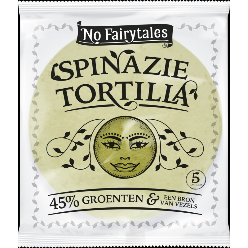 Een afbeelding van No Fairytales Spinazie tortilla