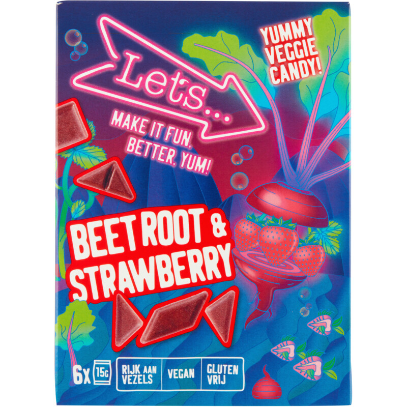 Een afbeelding van Let's Beetroot & strawberry candy