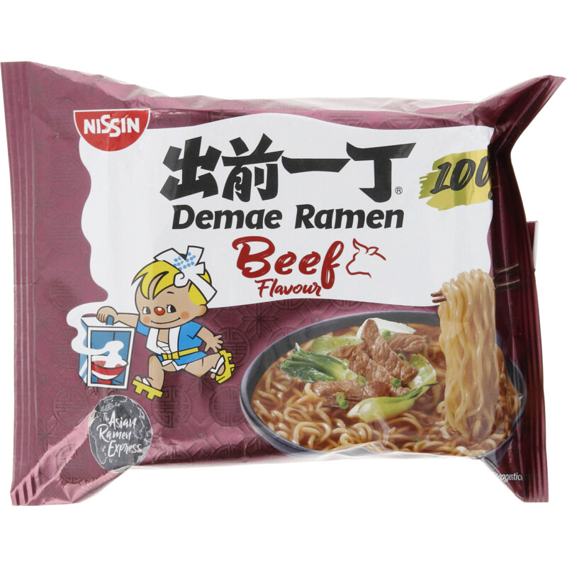Een afbeelding van Nissin Demae ramen beef