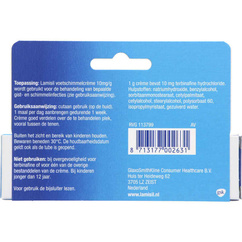 Een afbeelding van Lamisil Voetschimmelcreme 10mg