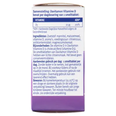 pdp-image-Davitamon Vitamine D smelttabletten citroen