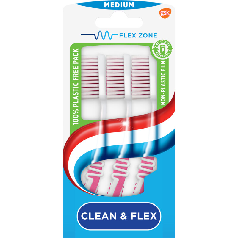 Een afbeelding van Aquafresh Clean & flex medium tandenborstel