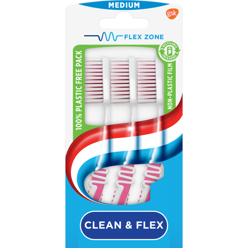 Een afbeelding van Aquafresh Clean & flex medium tandenborstel