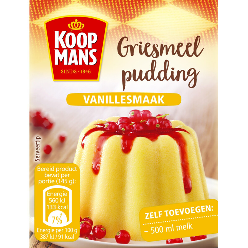 Griesmeel pudding vanillesmaak - 5417