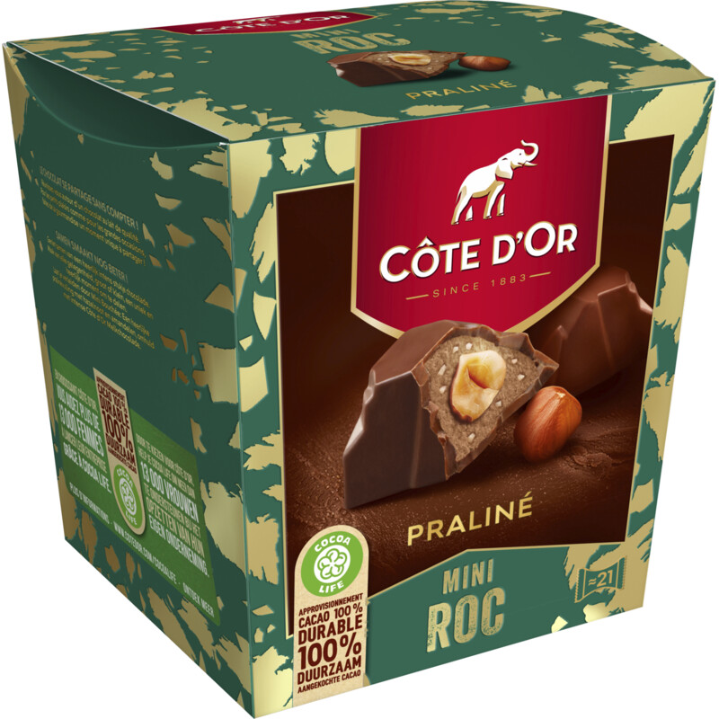 Een afbeelding van Côte d'Or Mini roc praline