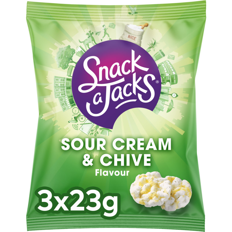 Een afbeelding van Snack a Jacks Crispy cream chive