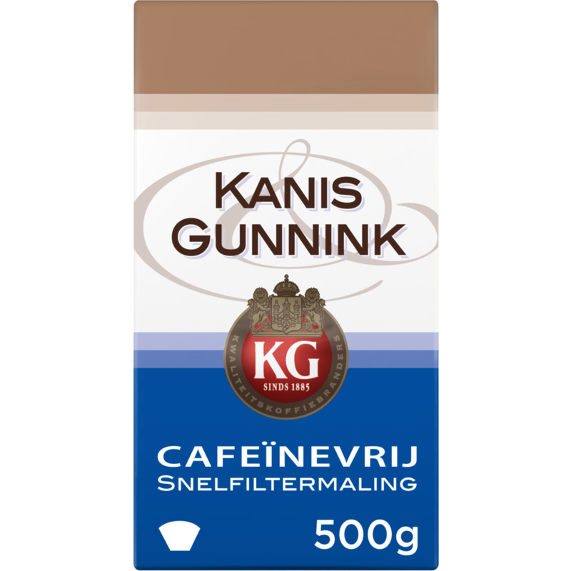 Een afbeelding van Kanis & Gunnink Koffie cafeinevrij snelfiltermaling