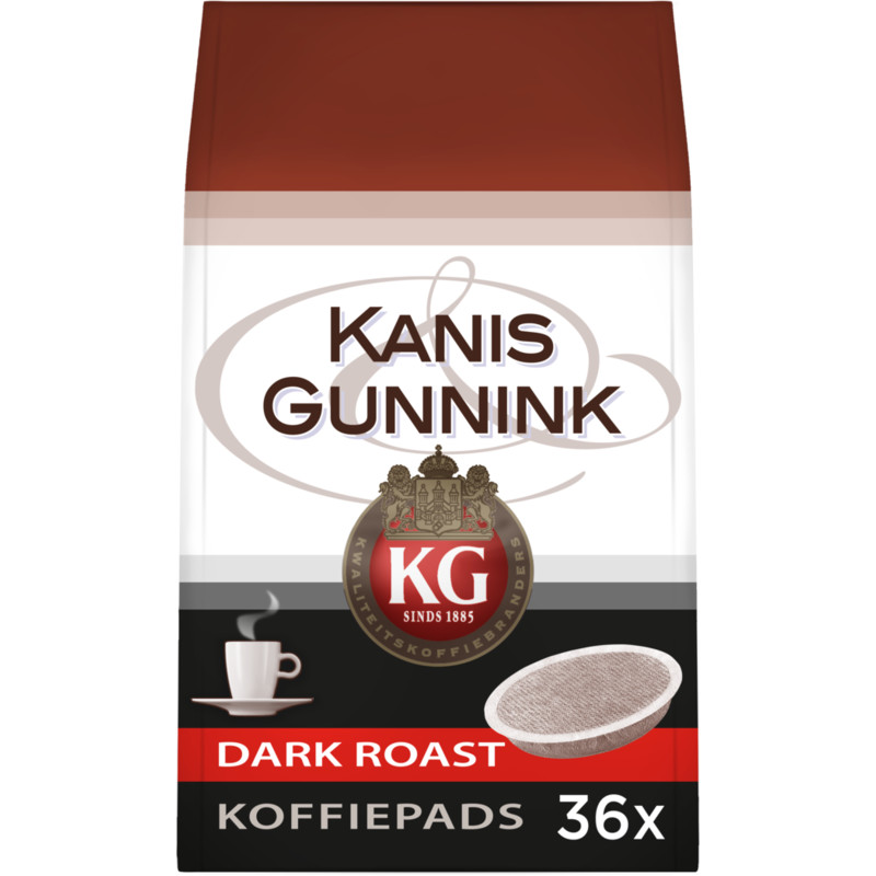 Een afbeelding van Kanis & Gunnink Dark roast koffiepads