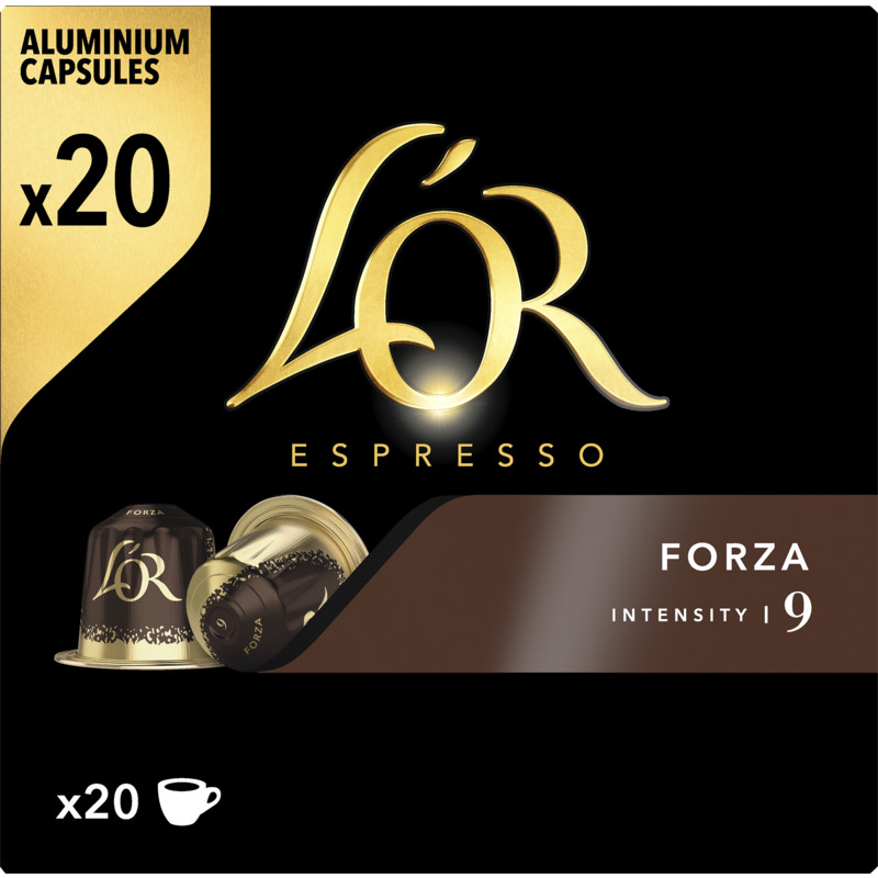 Een afbeelding van L'OR Espresso forza intensity 9 koffiecups
