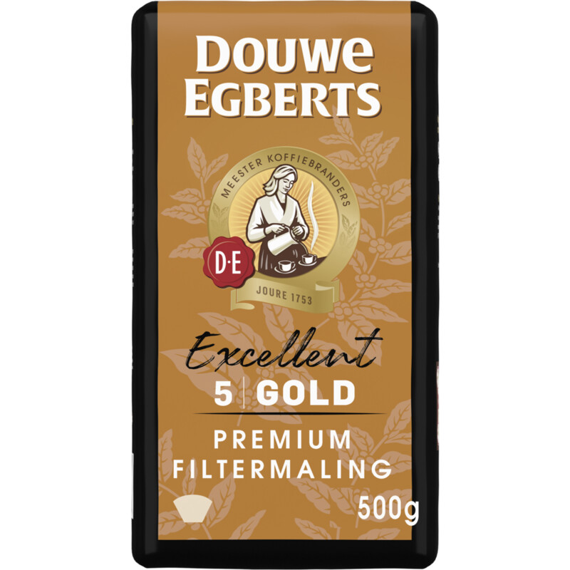 Een afbeelding van Douwe Egberts Excellent gold filtermaling