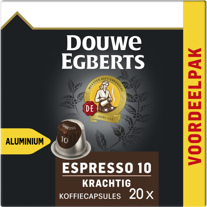 Opsplitsen feedback Blootstellen Douwe Egberts Espresso krachtig capsules voordeelpak bestellen | Albert  Heijn