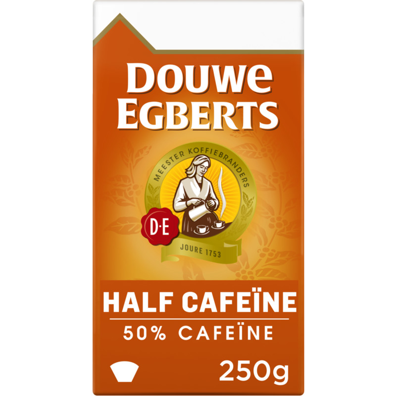 Een afbeelding van Douwe Egberts Half cafeine snelfiltermaling