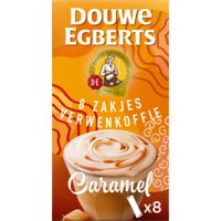 Een afbeelding van Douwe Egberts Verwenkoffie caramel oploskoffie