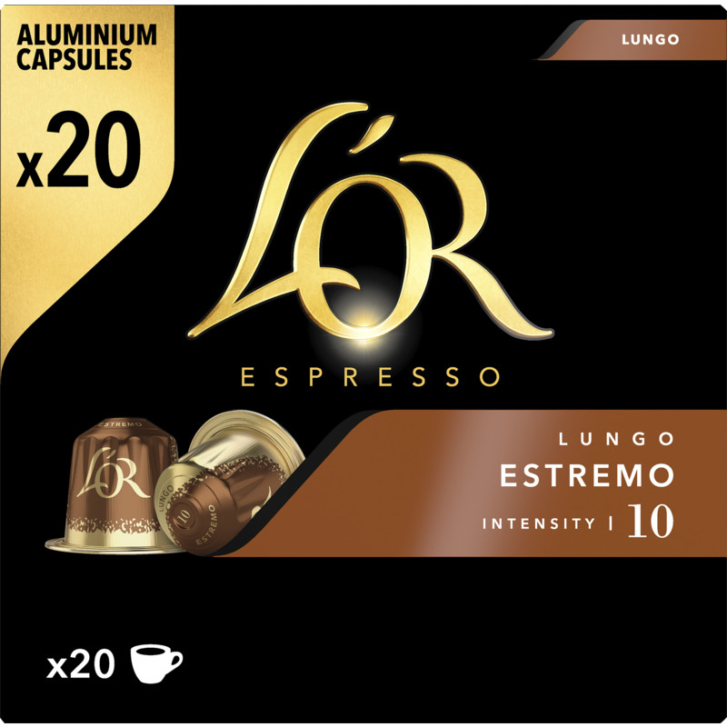 Een afbeelding van L'OR Espresso lungo estremo cups