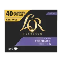L'OR Lungo profondo capsules maxi pack