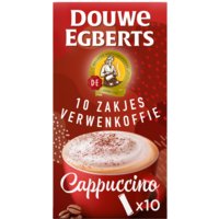 Twee graden Sturen Omringd Douwe Egberts Verwenkoffie cappuccino oploskoffie bestellen | Albert Heijn