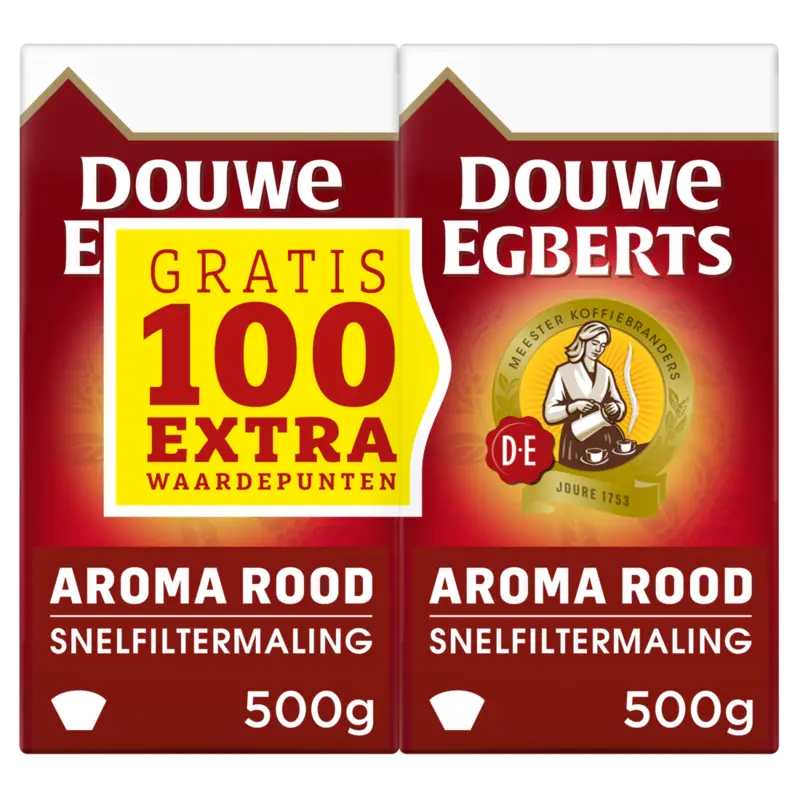 Douwe Egberts Aroma rood dubbelpak filterkoffie