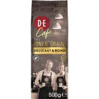 Een afbeelding van Douwe Egberts Cafe delicaat rond koffiebonen
