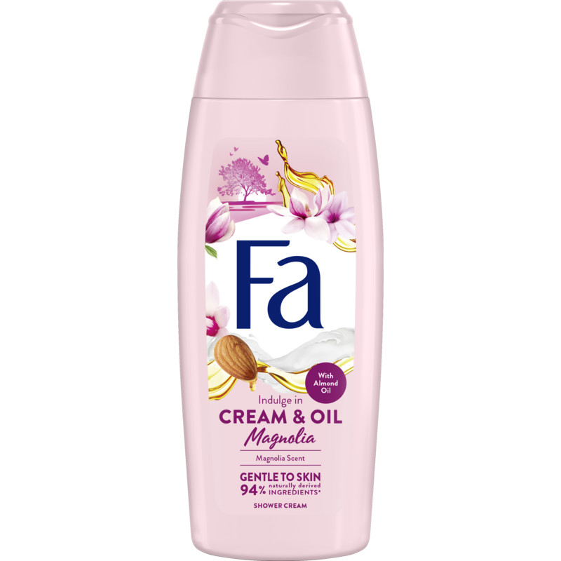 Een afbeelding van Fa Shower gel cream & oil silk magnolia