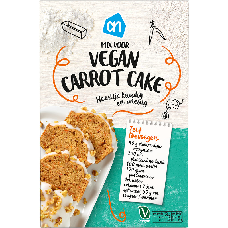 Een afbeelding van AH Mix voor vegan carrot cake