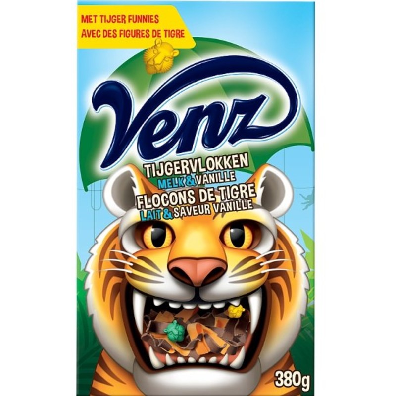 Een afbeelding van Venz Rimboe tijger vlokken melk/vanille