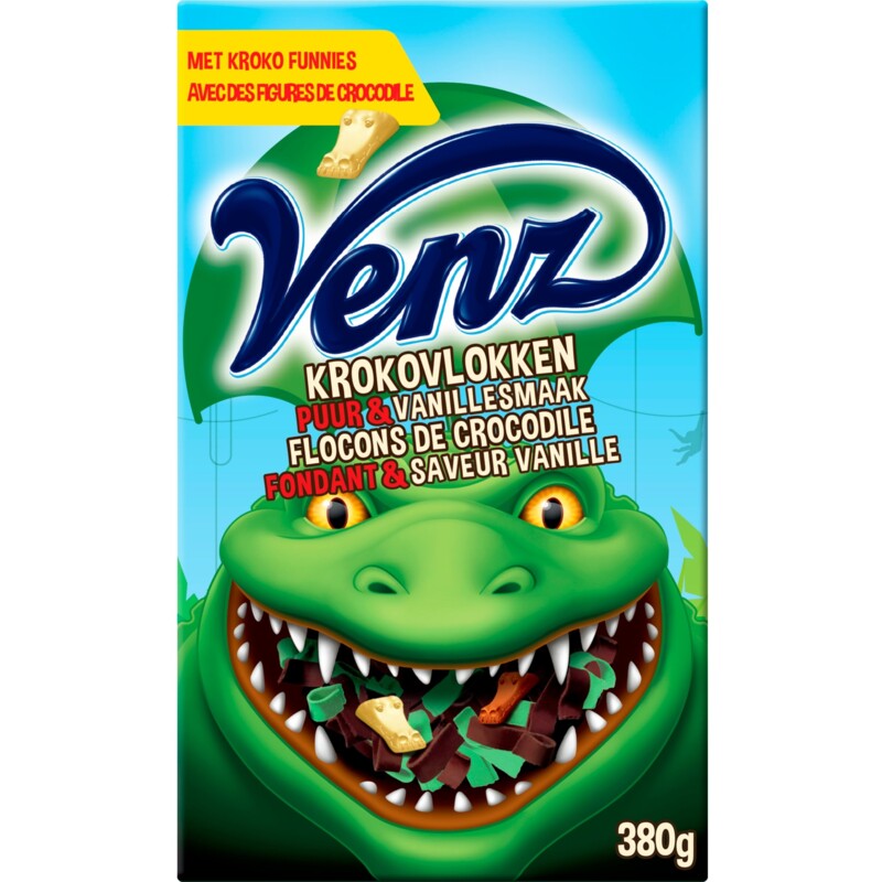 Een afbeelding van Venz Rimboe kroko vlokken puur/vanille