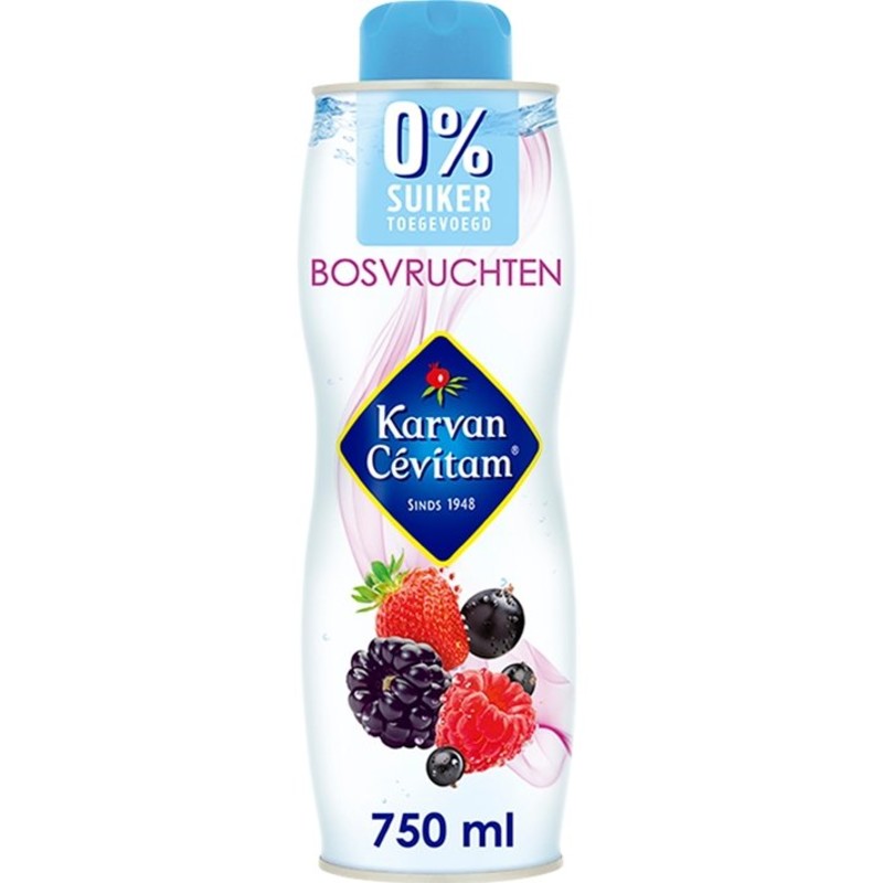 Een afbeelding van Karvan Cévitam Siroop bosvruchten 0% suiker toegevoegd