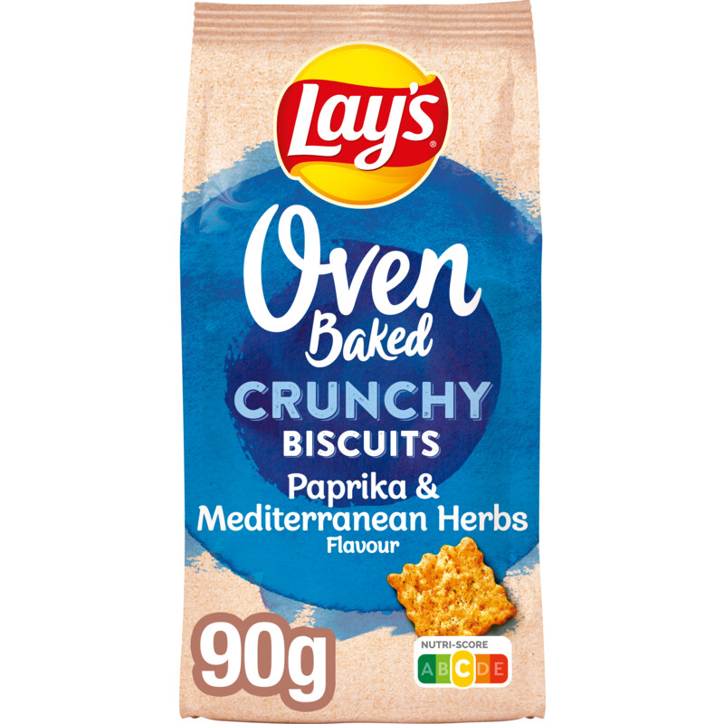 Een afbeelding van Lay's Oven baked crunchy biscuits paprika