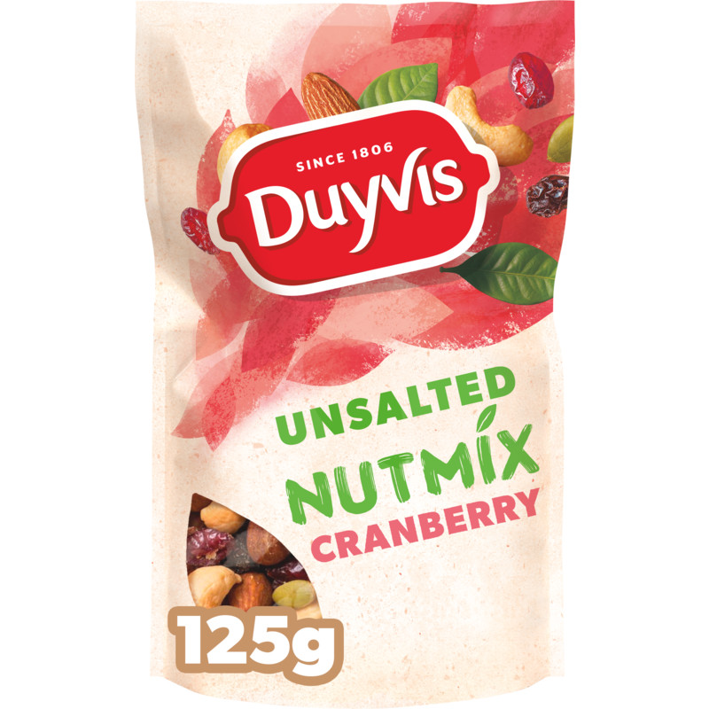 Een afbeelding van Duyvis Unsalted nutmix cranberry