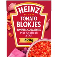 Een afbeelding van Heinz Tomaten blokjes met knoflook