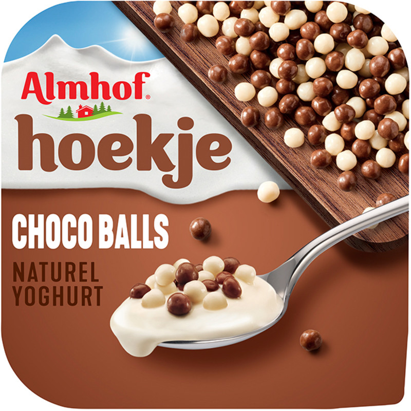 Een afbeelding van Almhof Hoekje choco balls naturel yoghurt