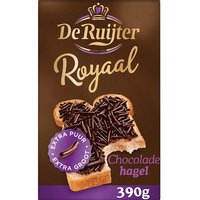 Een afbeelding van De Ruijter Royaal chocoladehagel extra puur