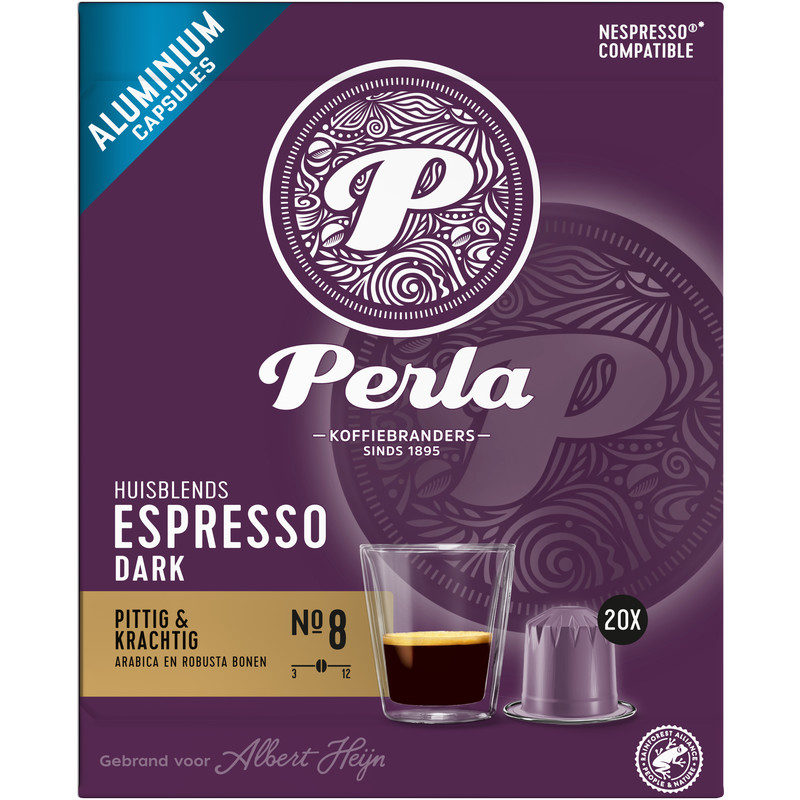 Een afbeelding van Perla Huisblends Espresso dark capsules